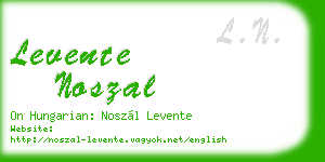 levente noszal business card