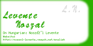 levente noszal business card